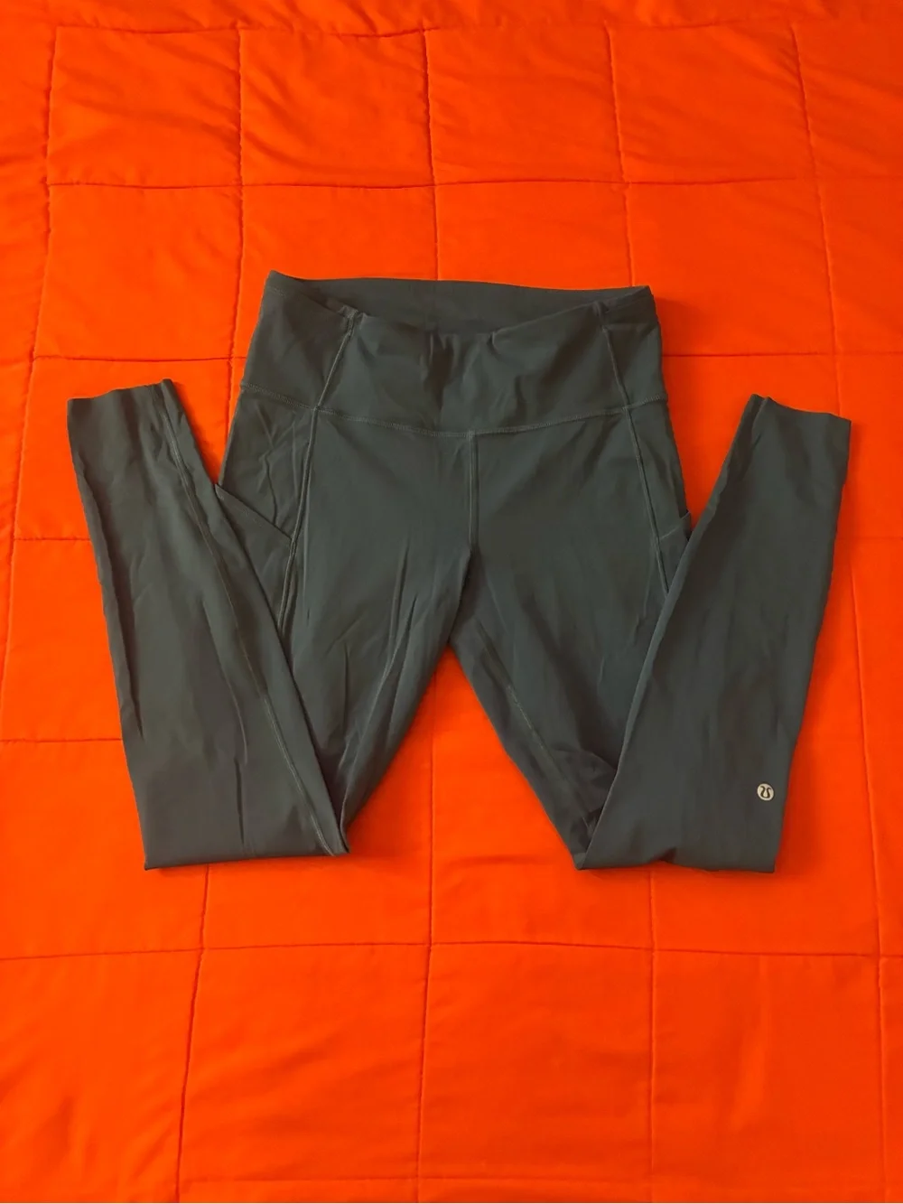 Lululemon Leggings Womens 10 Blue High Rise Athletic Activewear Gym